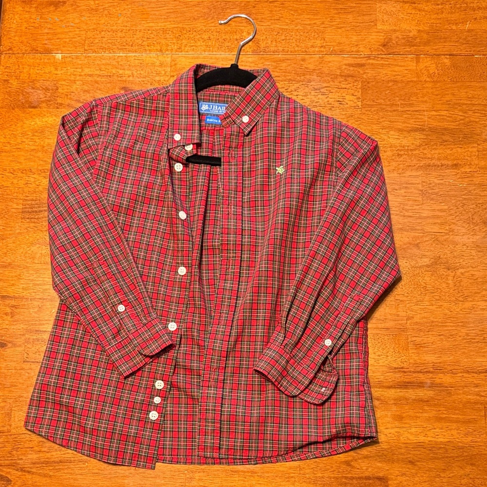 Kids Red Plaid Shirt